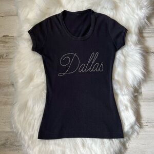 Women’s Dark Grey Dallas Shirt with Rhinestones Size: XS/S